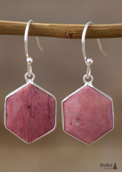 Boho Earrings, Dangle Earrings, Blue Apatite